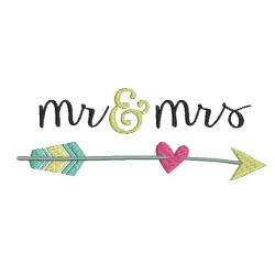 Stickdatei - Mr. & Mrs. Pfeil